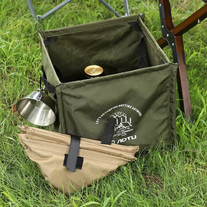Camping Cooking Basket - Oxford Cloth Foldable Outdoor Trash Bin