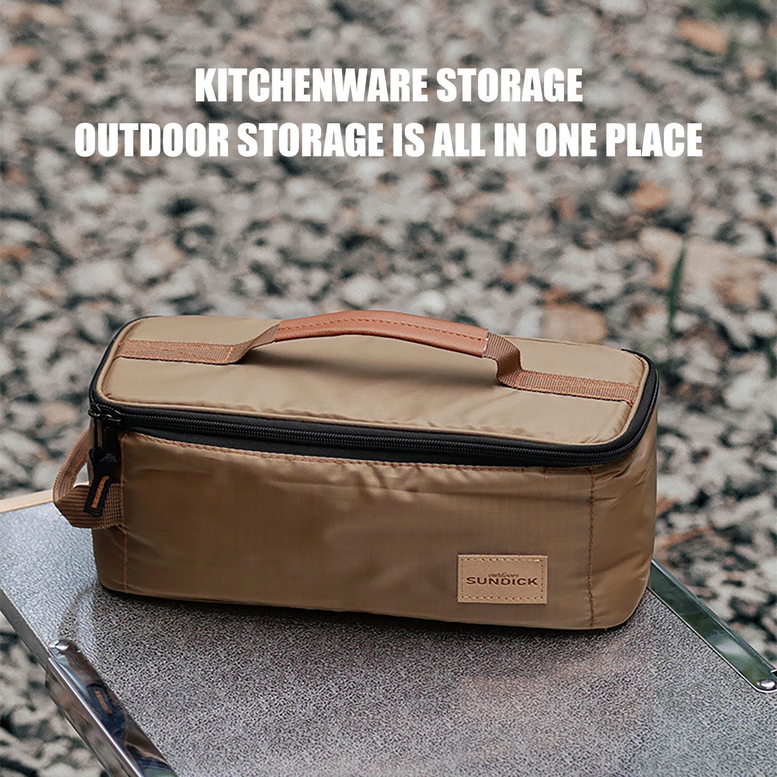 Camping Cooking Organizer - Outdoor Camping Storage Organizer Tote, Portable