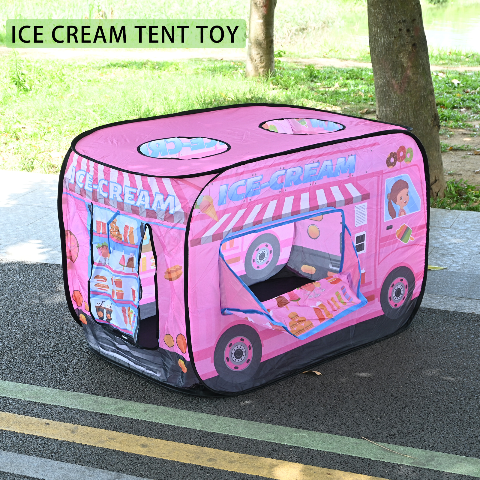 Campfire Cooking In Another World - Pink Ice Cream Desserts, Car Games,