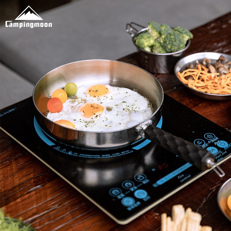 Camping Cooking Equipment - CAMPINGMOON CC-23 camping three-layer steel frying