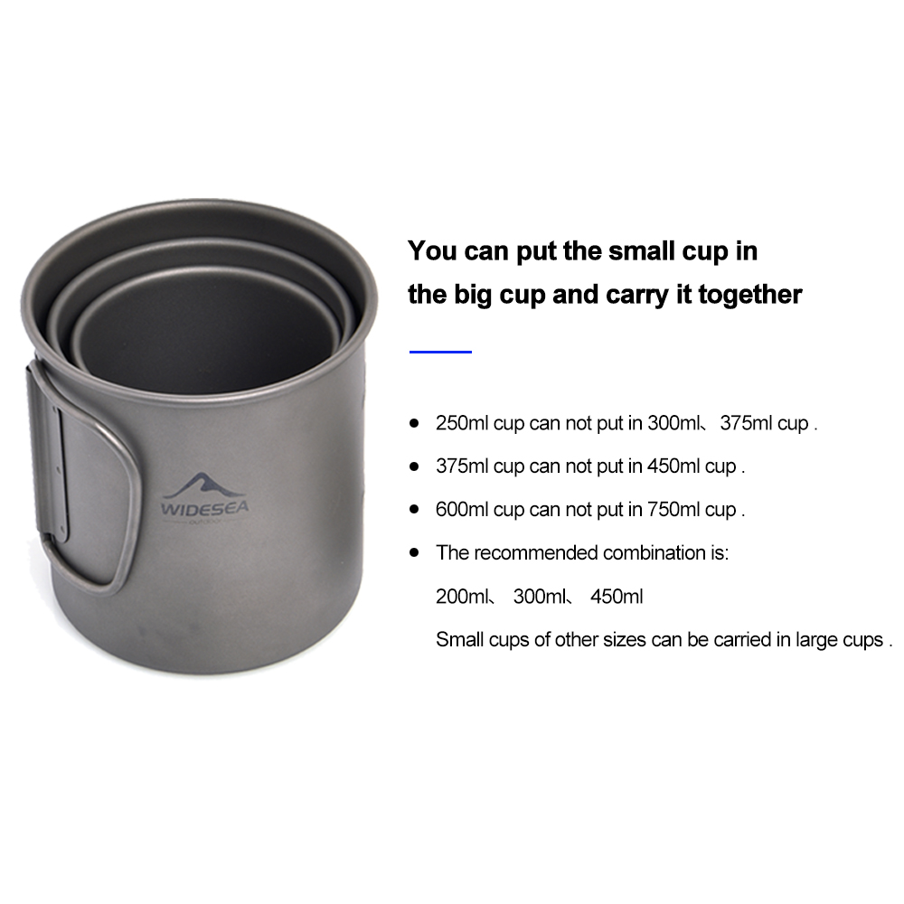 Widesea Camping Mug Titanium C - Camping Cooking Set Jetboil のレビューと価格