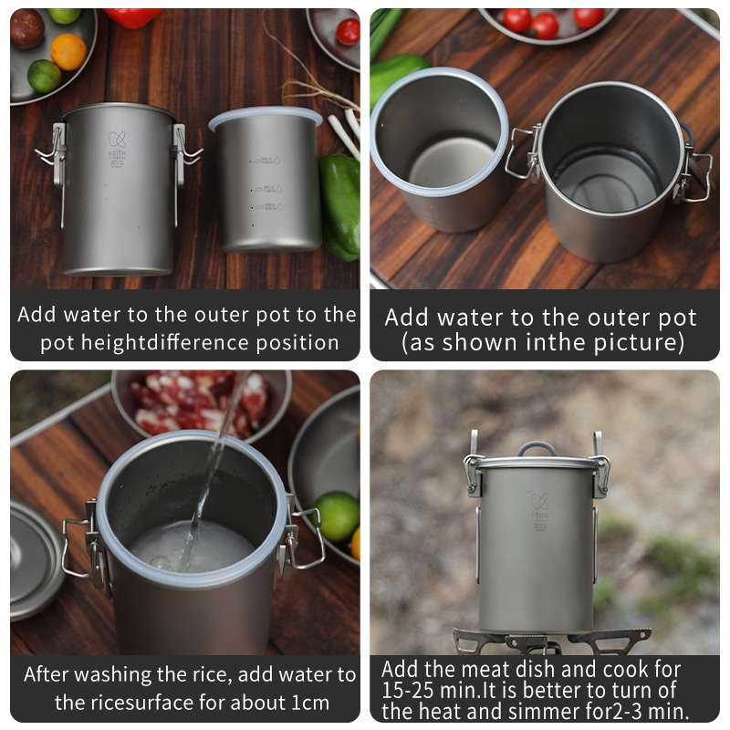 KEITH Pure Titanium Rice Cooke - Camping Cooking Equipment のレビューと価格