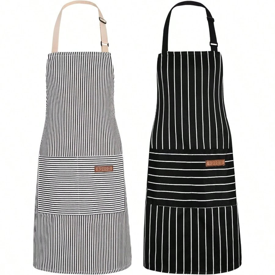 2pcs White Black Striped Man W - Camping Cooking Apron のレビューと価格