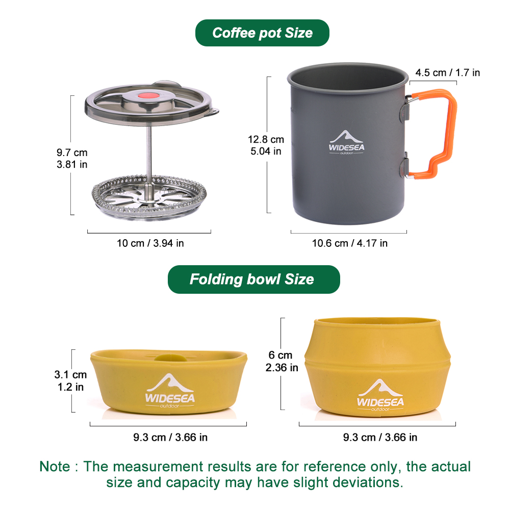 Widesea Camping Coffee Pot Set - Camping Cooking Set 2 Person のレビューと価格