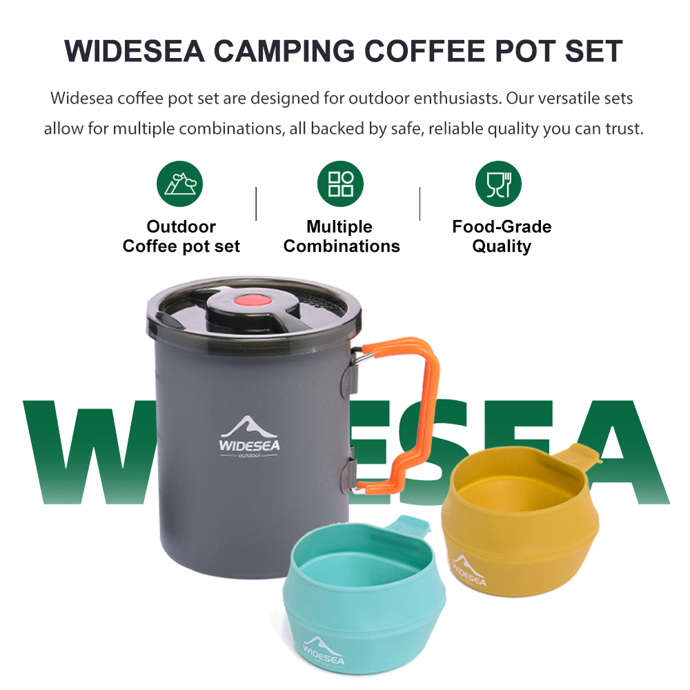 Widesea Camping Coffee Pot Set - Camping Cooking Set 2 Person のレビューと価格