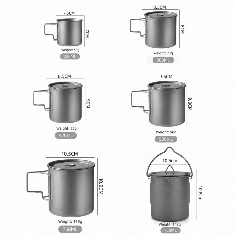 Titanium Camping Mug with Fold - Camping Cooking Basket のレビューと価格