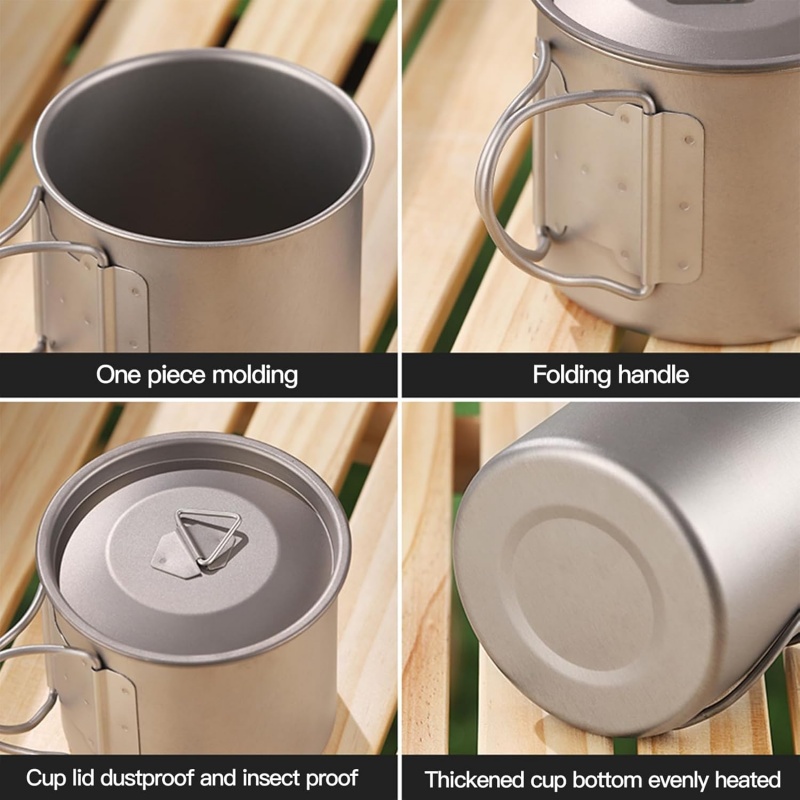 Titanium Camping Mug with Fold - Camping Cooking Basket のレビューと価格