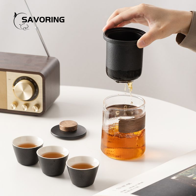 Simple Chinese Ceramic Tea Set - Camping Cooking Bag のレビューと価格