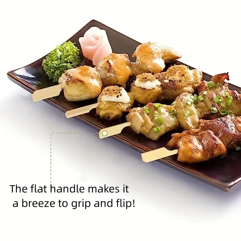 50Pcs Disposable Bamboo Sticks - Camping Outdoor Cooking Table のレビューと価格