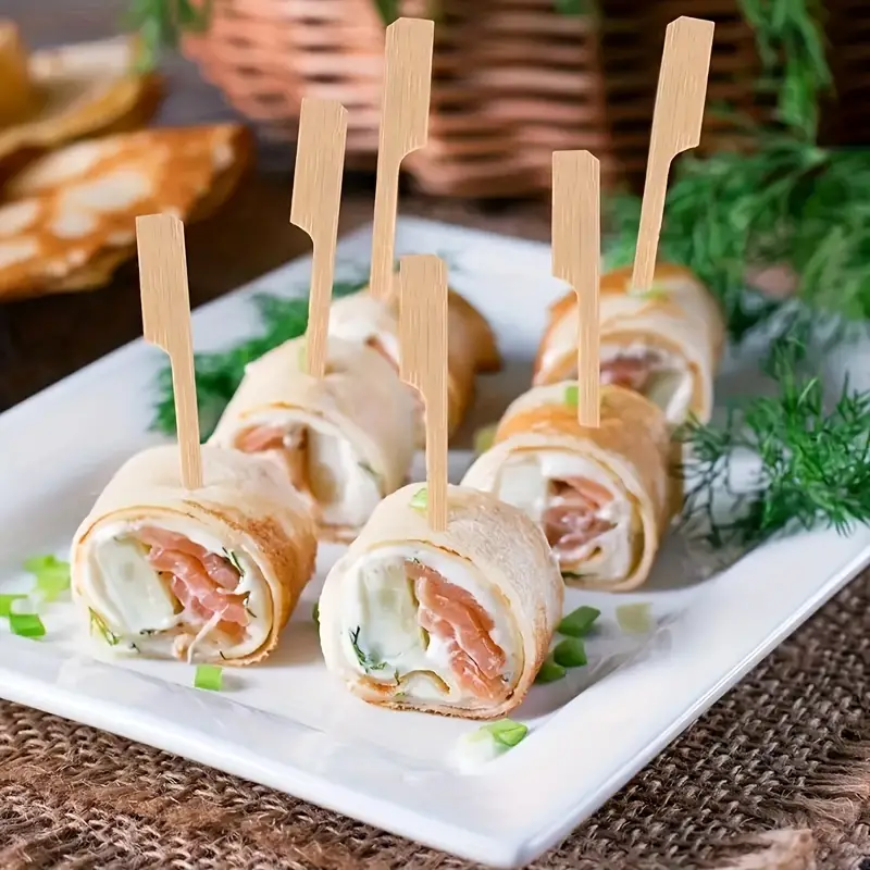 50Pcs Disposable Bamboo Sticks - Camping Outdoor Cooking Table のレビューと価格