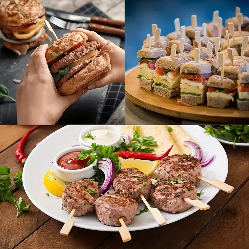 50Pcs Disposable Bamboo Sticks - Camping Outdoor Cooking Table のレビューと価格