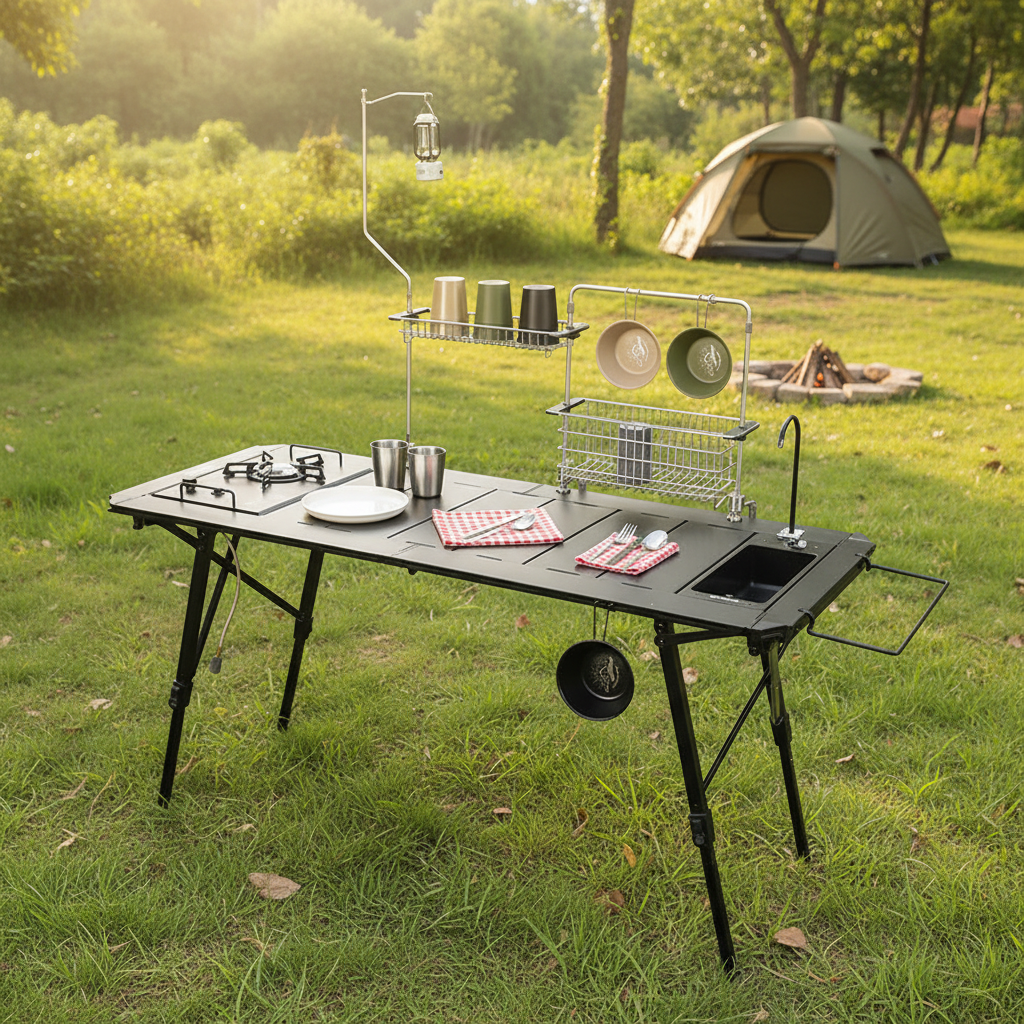Portable Aluminum Alloy Igt Ta - Camping Outdoor Cooking Table のレビューと価格