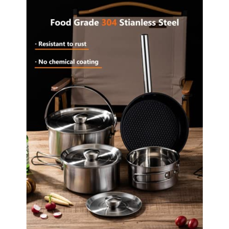 CampPro Camp Cooking Set for 4 - Camping Cooking Set のレビューと価格