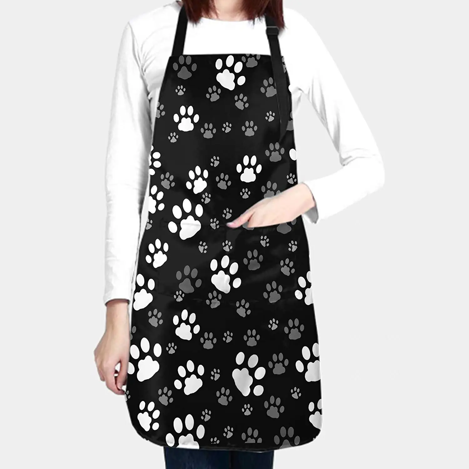 Funny Dog Paw Animal Apron wit - Camping Cooking Apron のレビューと価格