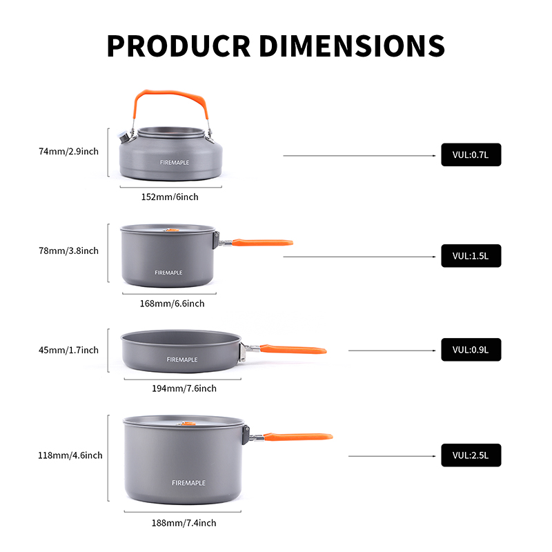 Fire Maple 4-5 Person Cookware - Camping Cooking Set 2 Person のレビューと価格