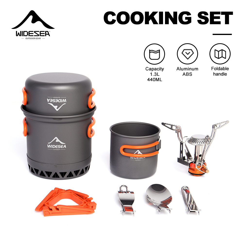 Widesea Portable Camping Cookw - Camping Cooking Set 2 Person のレビューと価格