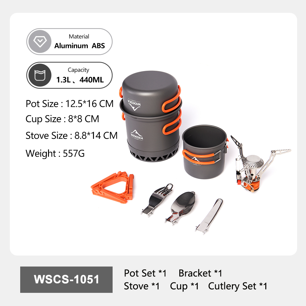 Widesea Portable Camping Cookw - Camping Cooking Set 2 Person のレビューと価格