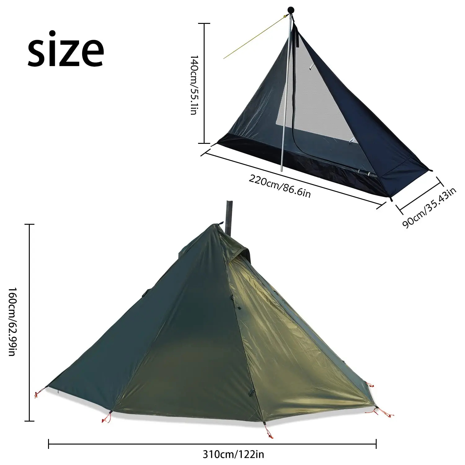 Camping Hot Tent with Chimney  - Campfire Cooking In Another World のレビューと価格