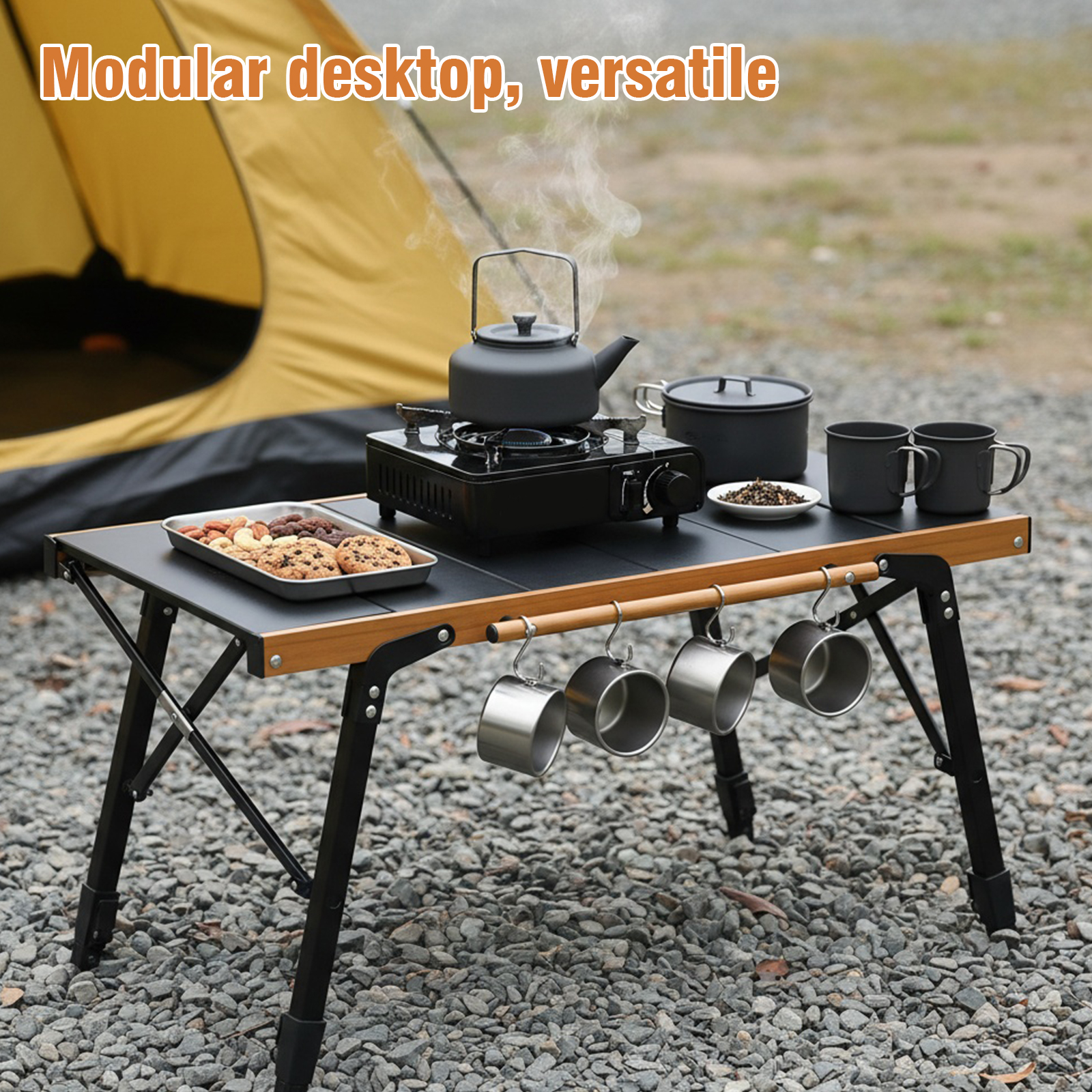 Portable Camping Table with St - Camping Outdoor Cooking Table のレビューと価格