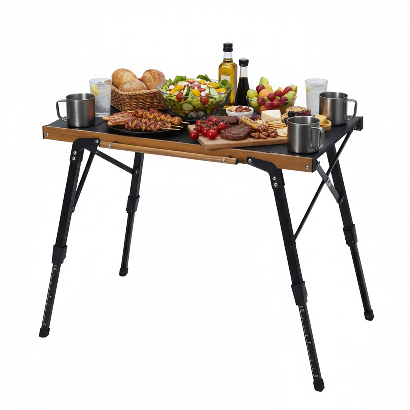 Portable Camping Table with St - Camping Outdoor Cooking Table のレビューと価格