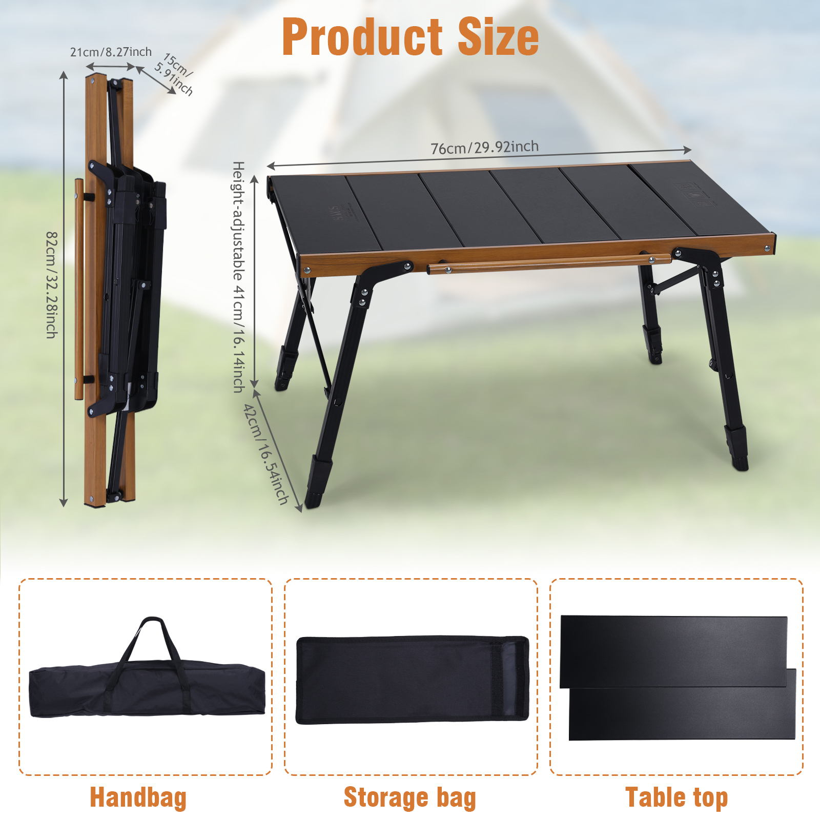Portable Camping Table with St - Camping Outdoor Cooking Table のレビューと価格