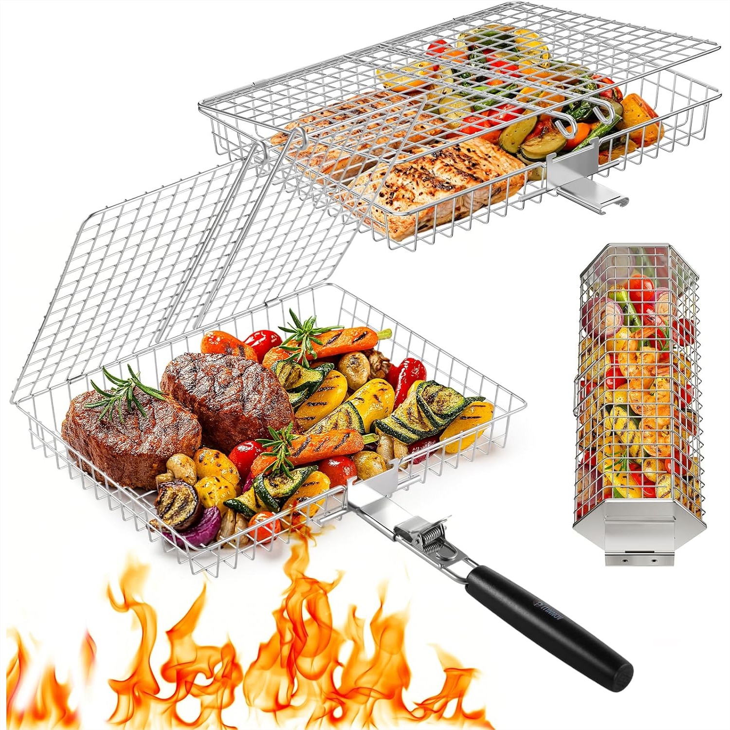 Grill Baskets For Outdoor Gril - Camping Cooking Basket のレビューと価格
