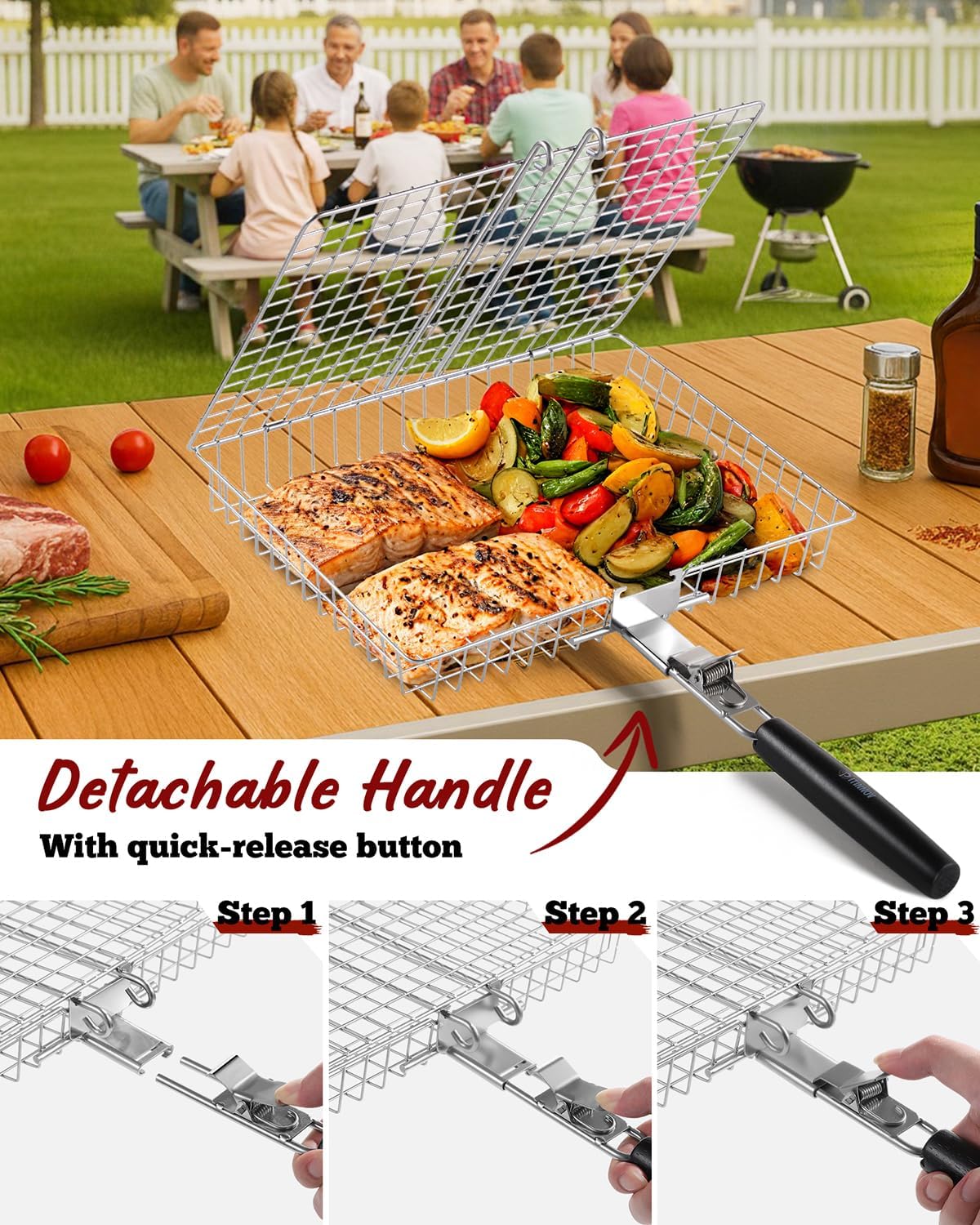 Grill Baskets For Outdoor Gril - Camping Cooking Basket のレビューと価格