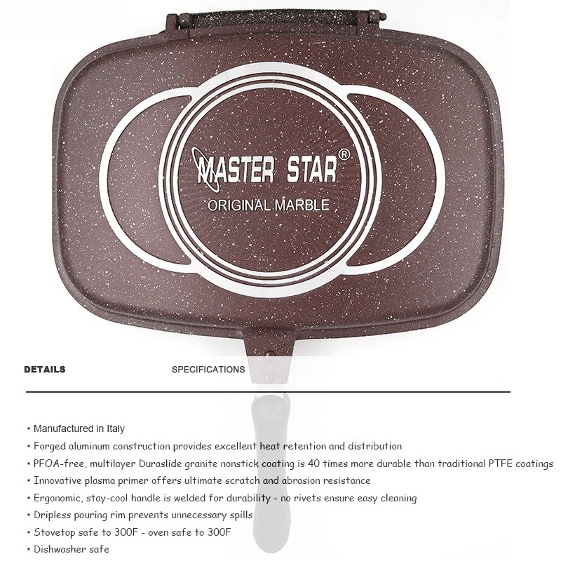 Double Sided Fry Pan, Die-Cast - Camping Cooking Without Gas のレビューと価格