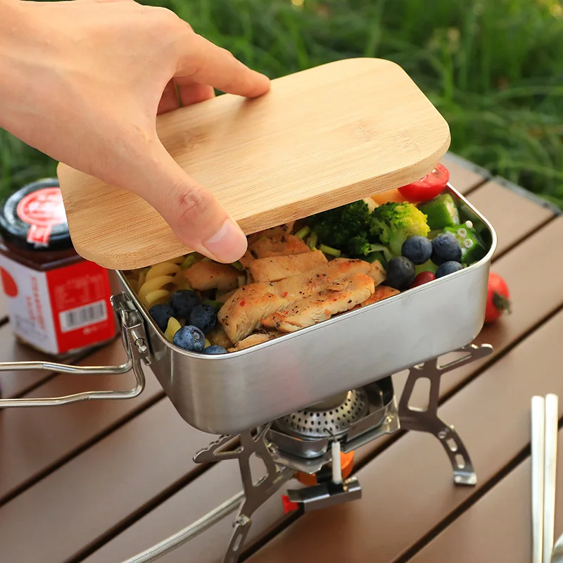 304 Stainless Steel Lunch Box  - Camping Cooking Organizer のレビューと価格