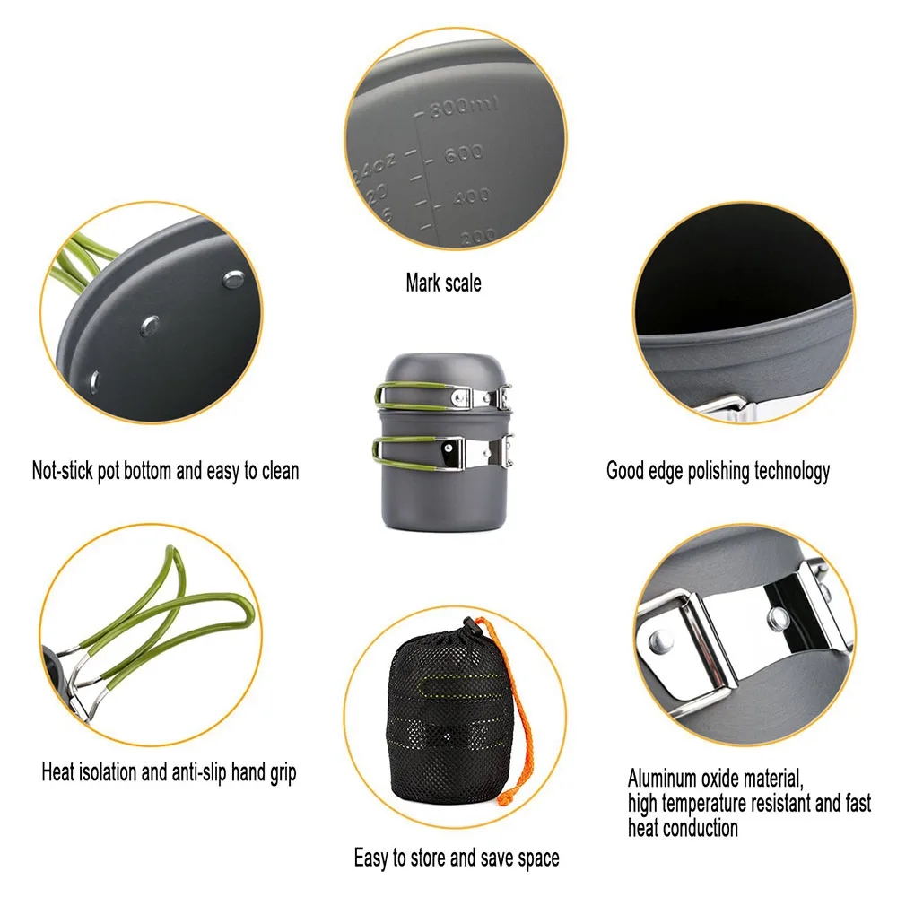 Camping Cookware Mess Kit Ultr - Camping Cooking Set 2 Person のレビューと価格