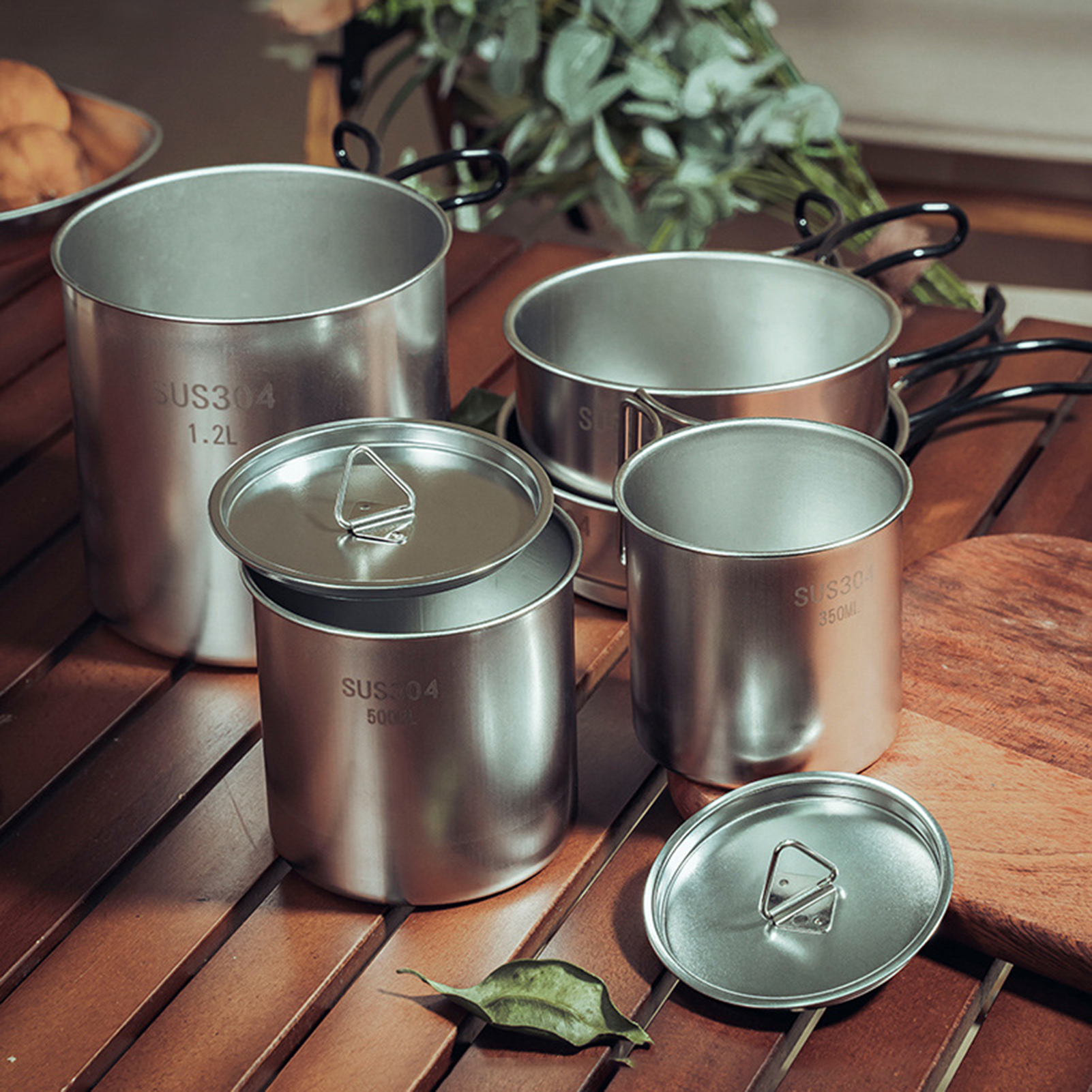 Stainless Steel Camping Cookin - Camping Cooking And Drinking のレビューと価格