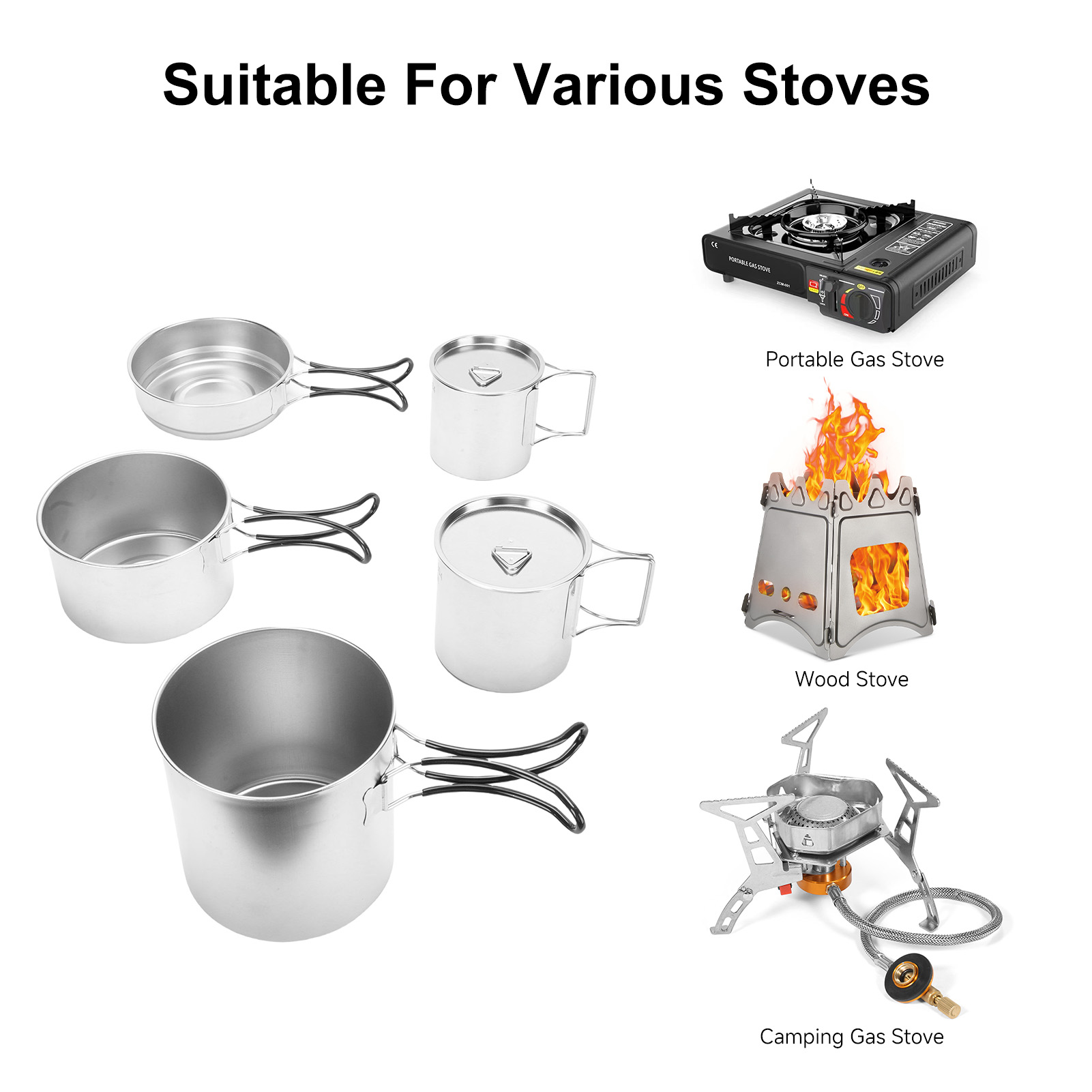Stainless Steel Camping Cookin - Camping Cooking And Drinking のレビューと価格