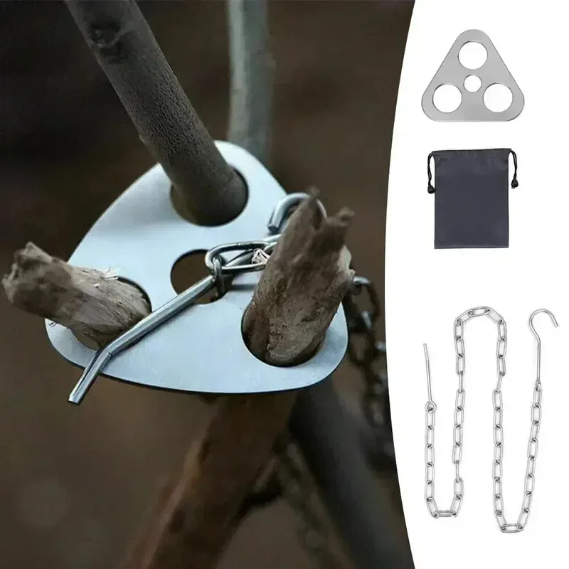 1pc Camping Hanging Tripod W/  - Camping Cooking Bag のレビューと価格