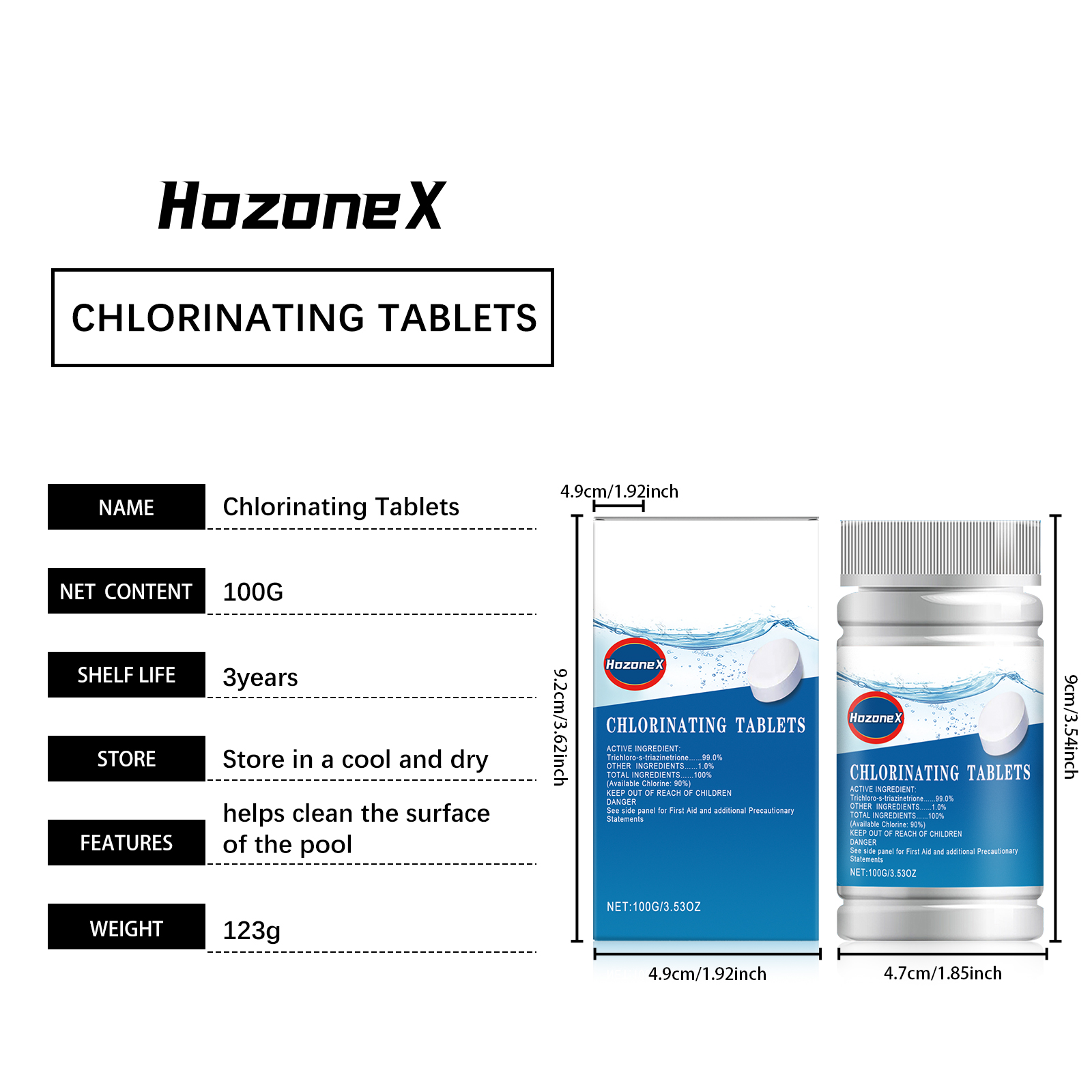 100g Swimming Pool Cleaning Ef - Water Purification Tablet のレビューと価格