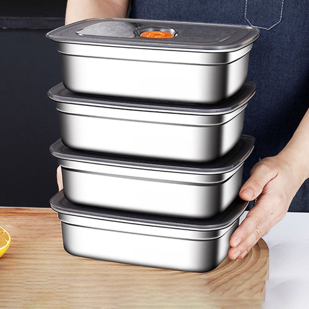 Stainless Steel Lunch Box Bent - Camping Cooking Organizer のレビューと価格