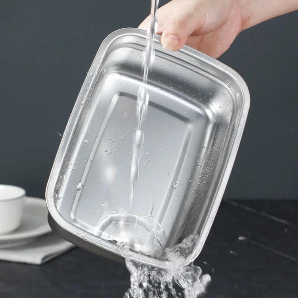 Stainless Steel Lunch Box Bent - Camping Cooking Organizer のレビューと価格