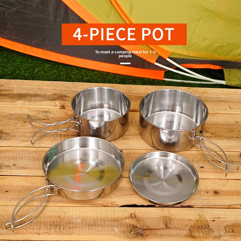 CLS 4-Piece Stainless Steel Ca - Camping Cooking Set Jetboil のレビューと価格