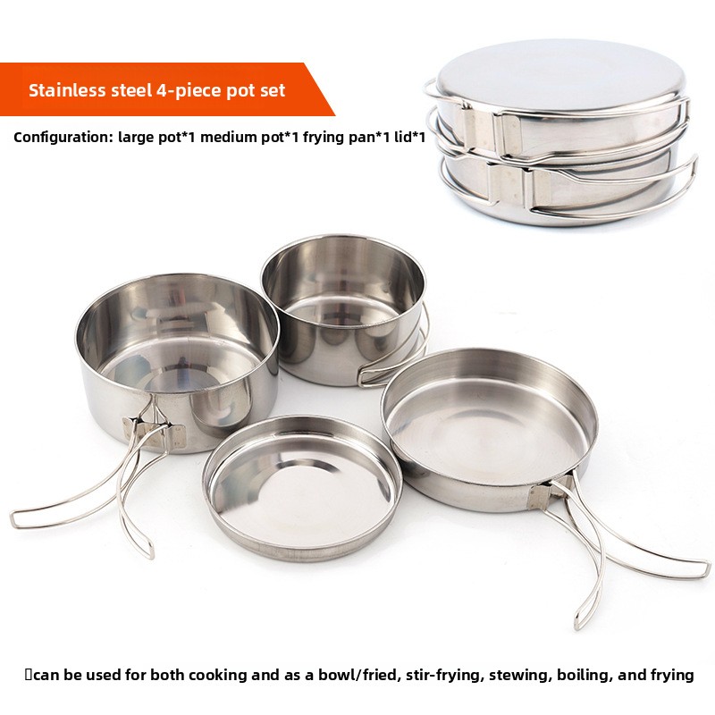 CLS 4-Piece Stainless Steel Ca - Camping Cooking Set Jetboil のレビューと価格