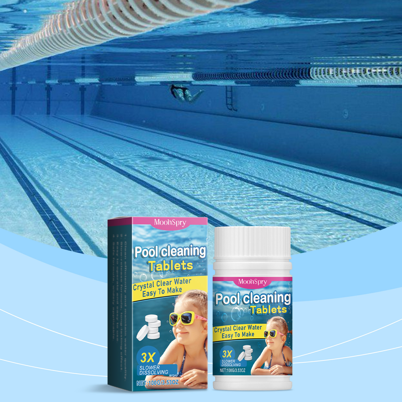 Home Pool Cleaning Slow-Releas - Water Purification Tablet のレビューと価格