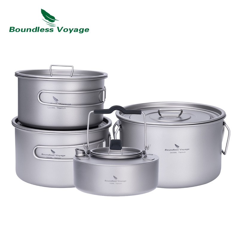 Boundless Voyage Titanium Pot  - Camping Cooking Set 2 Person のレビューと価格