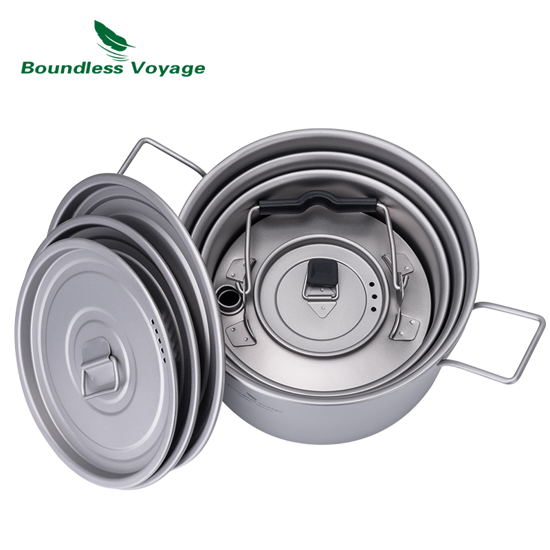 Boundless Voyage Titanium Pot  - Camping Cooking Set 2 Person のレビューと価格