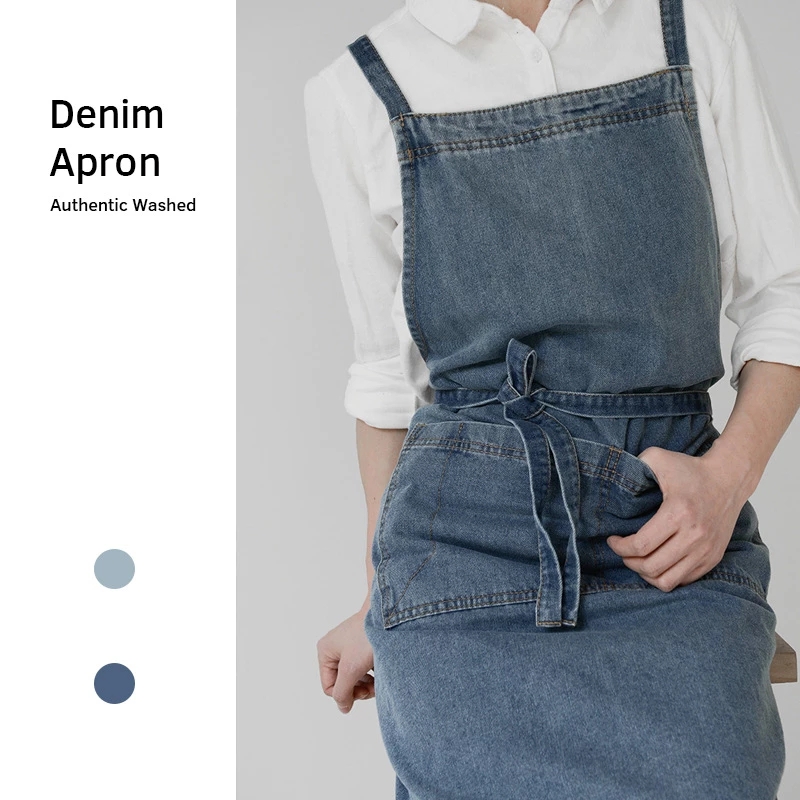 Denim Apron Cotton Korean Canv - Camping Cooking Apron のレビューと価格