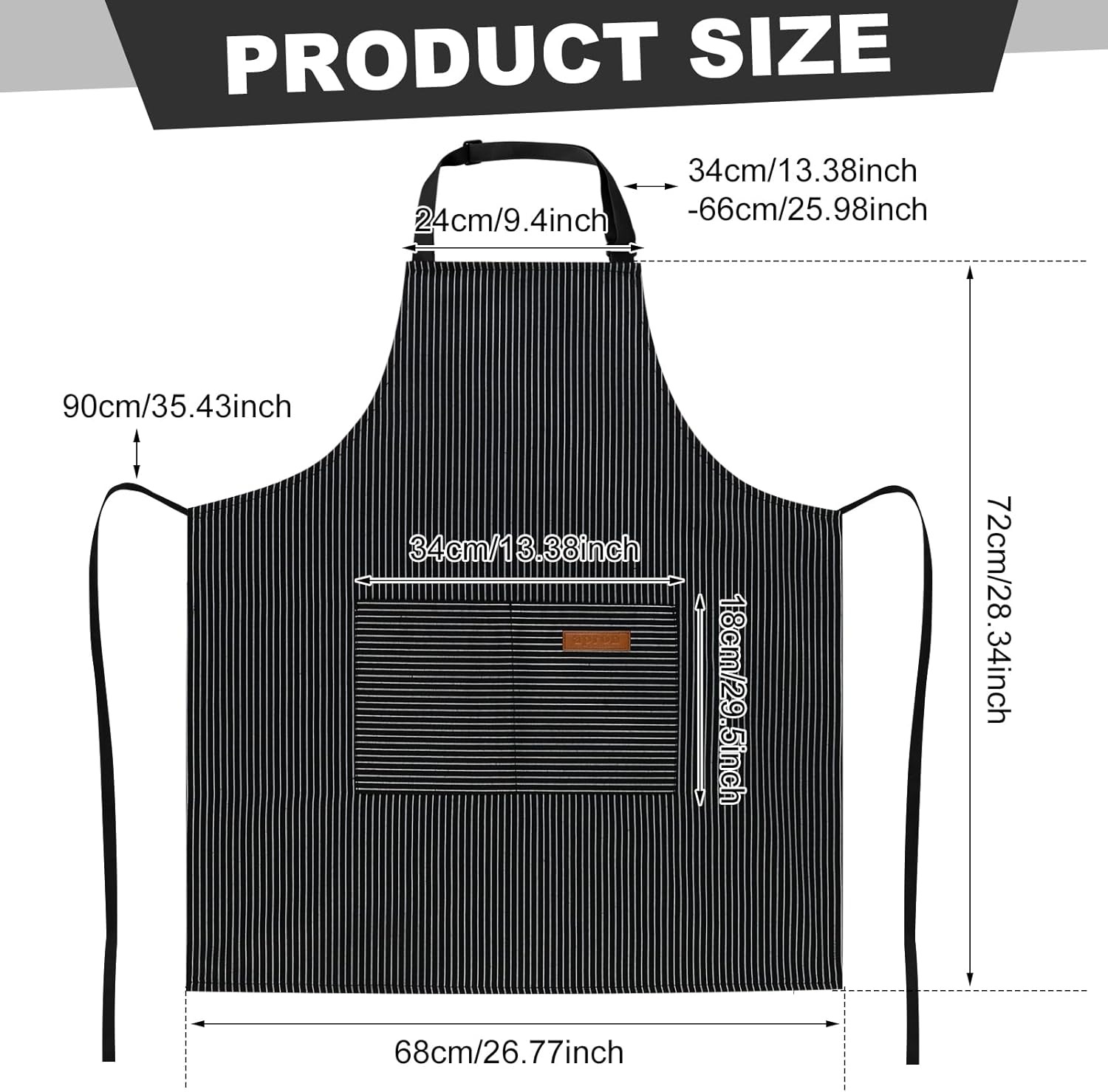 2 Pack Adjustable Bib Apron wi - Camping Cooking Apron のレビューと価格