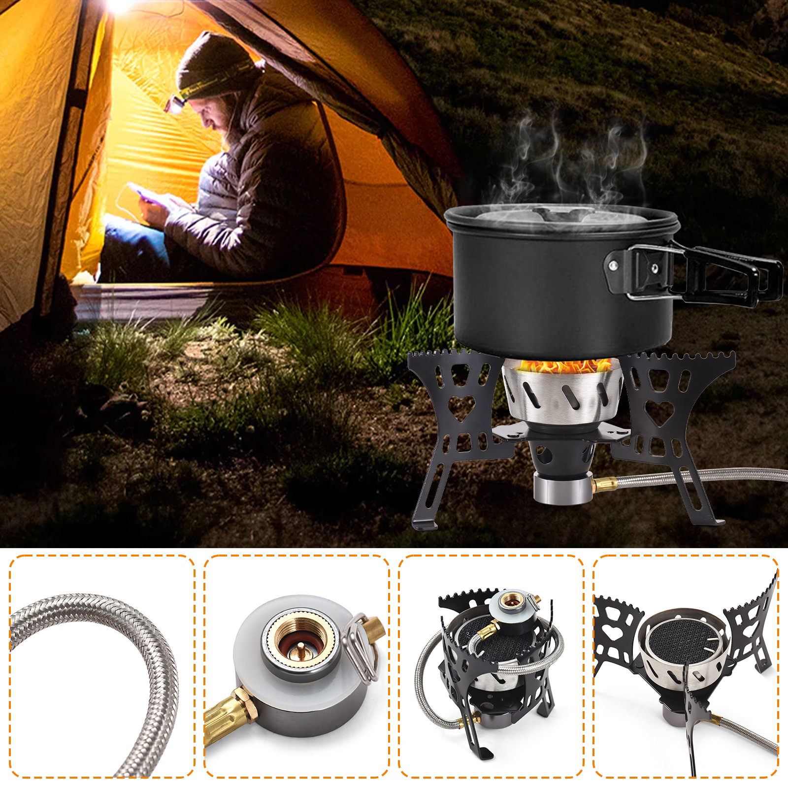 3500W Camping Stove Portable G - Camping Cooking Without Gas のレビューと価格