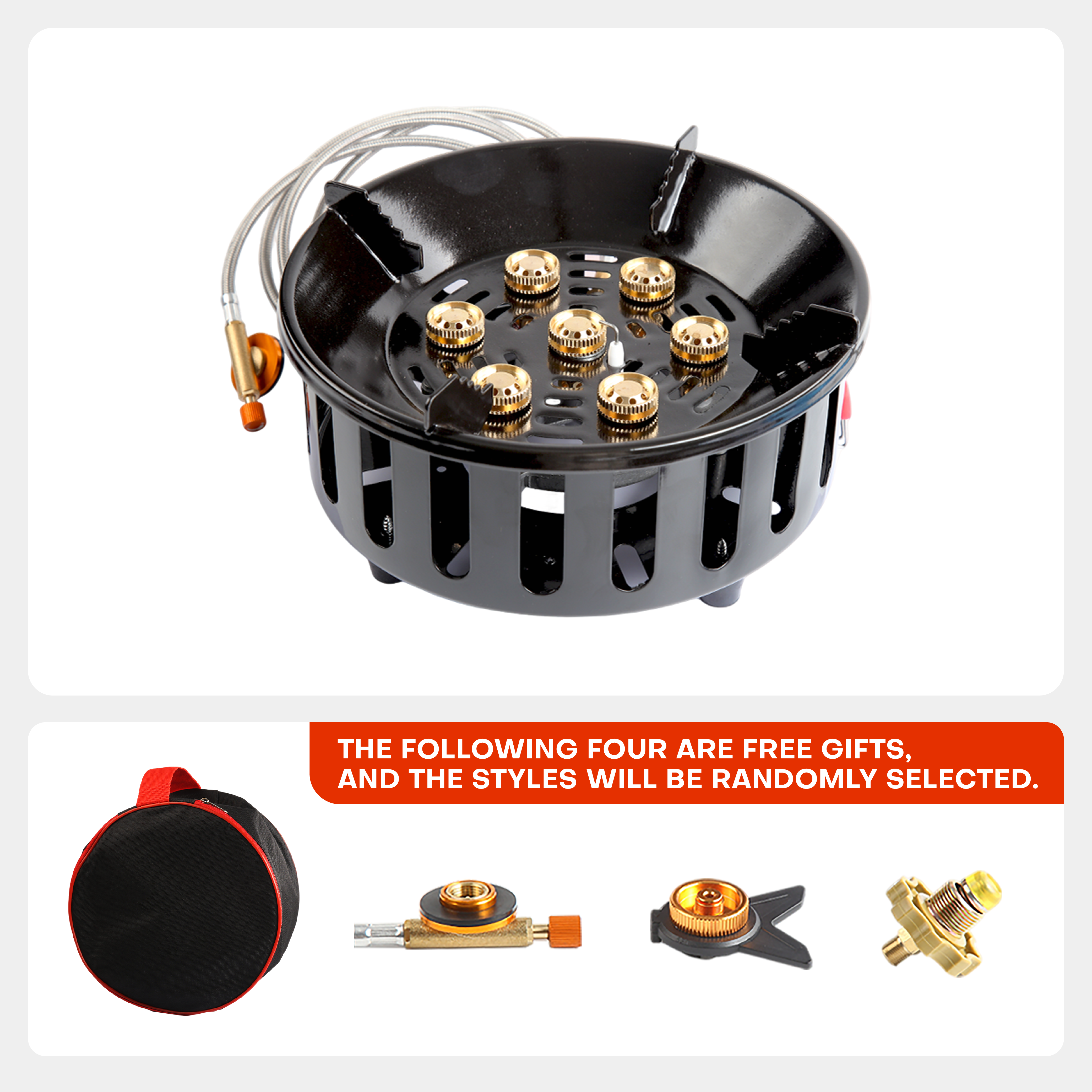 High-Power 7-Core 21000W Porta - Camping Cooking Gas Stove のレビューと価格