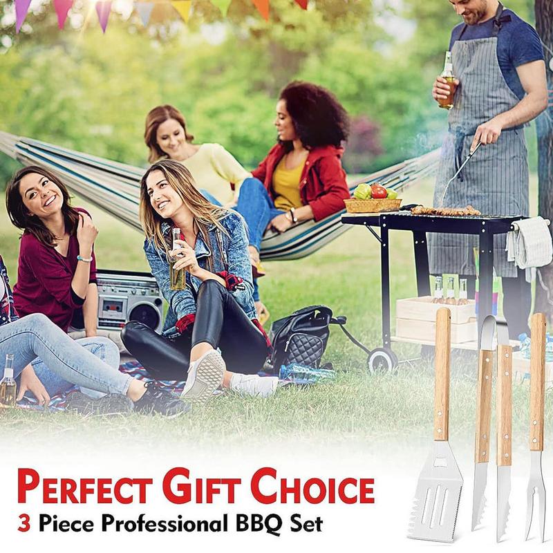 3pcs BBQ Utensils BBQ Grill To - Camping Cooking Accessories Set のレビューと価格