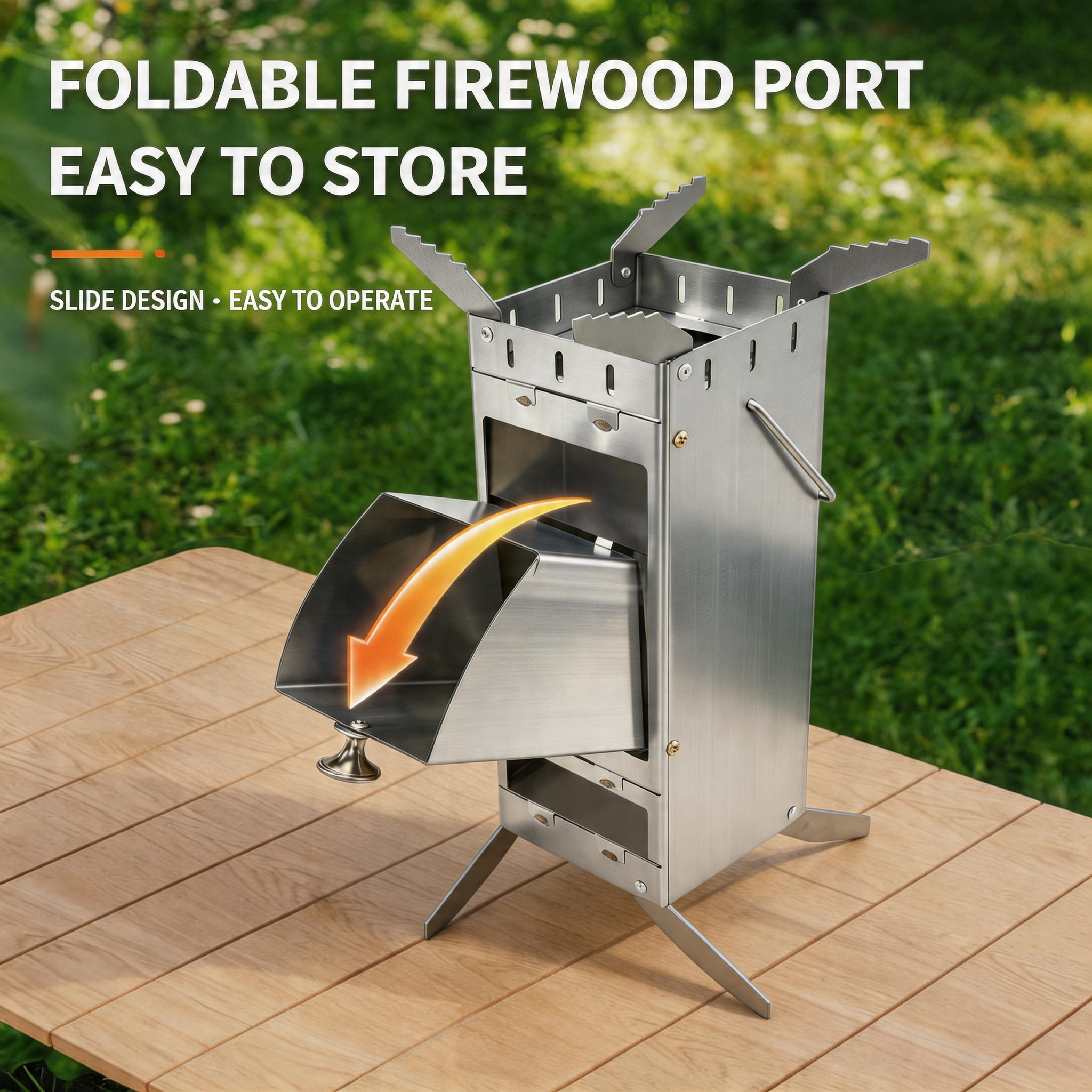 Portable Foldable Rocket Stove - Camping Cooking Equipment のレビューと価格