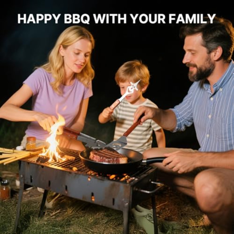 7 in 1 Stainless Steel BBQ Acc - Camping Cooking Accessories Set のレビューと価格