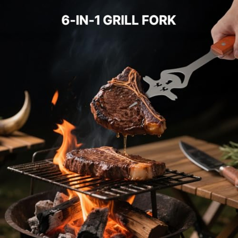 7 in 1 Stainless Steel BBQ Acc - Camping Cooking Accessories Set のレビューと価格