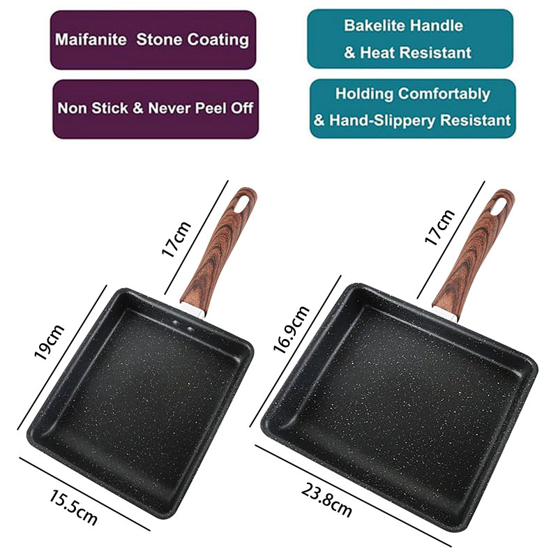 Japanese Omelette Pan Nonstick - Camping Cooking Without Gas のレビューと価格